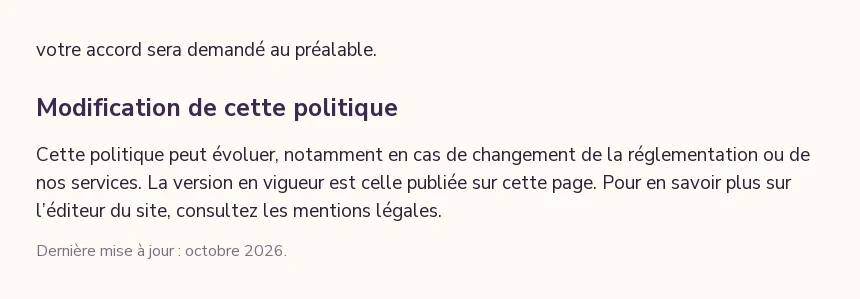 Politique de confidentialité (2/2)