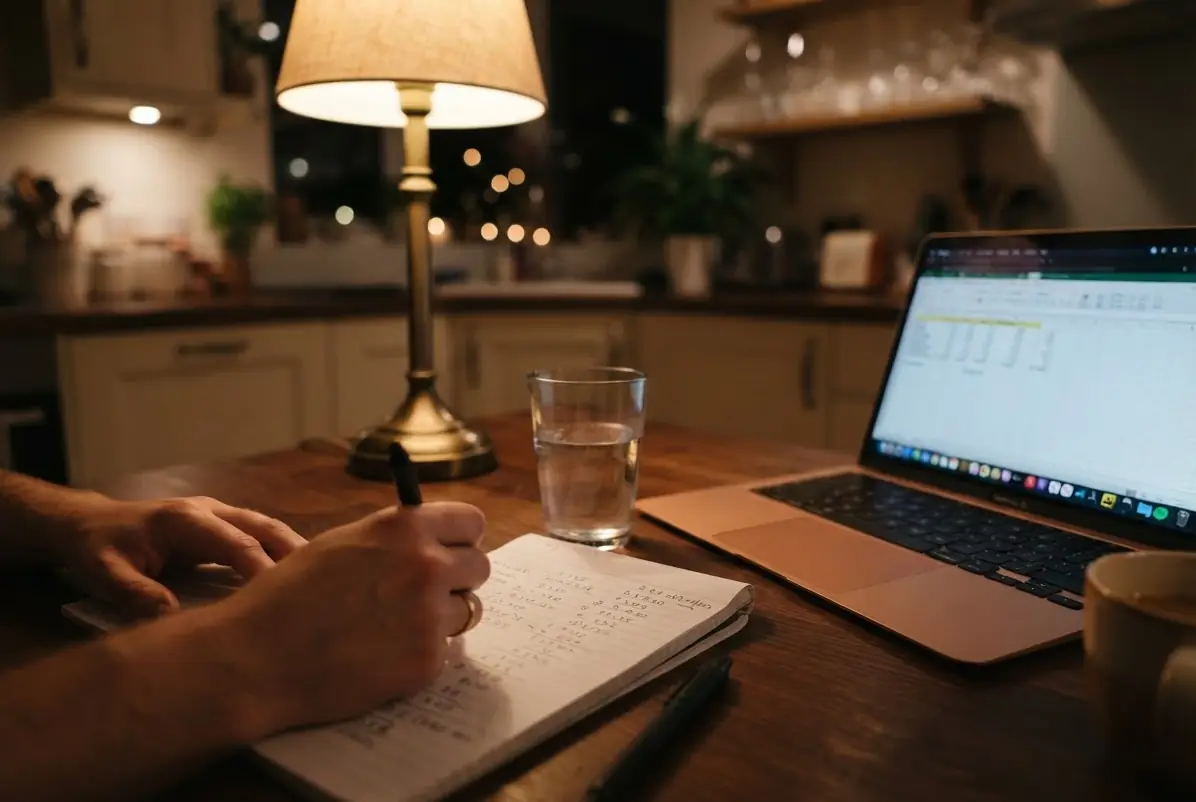 Faire ses calculs le soir, à la maison