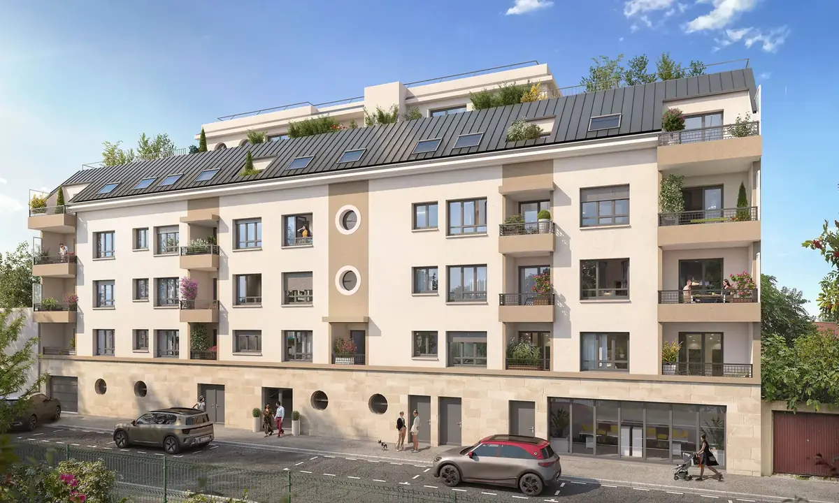 Résidence Pavillon Léna à Aubervilliers, façade